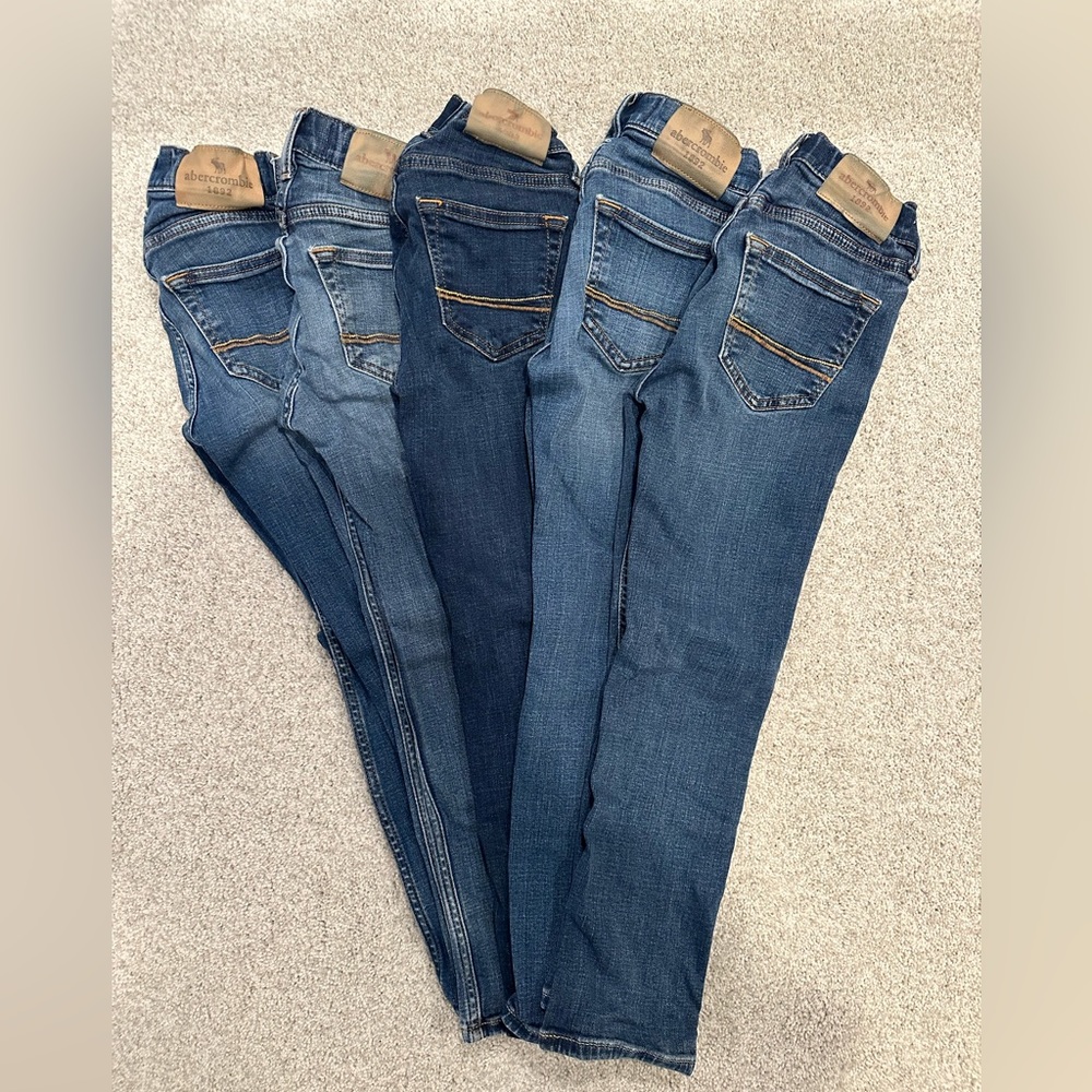 5 Pairs of Abercrombie Slim Skinny Boys Jeans in Size 7/8